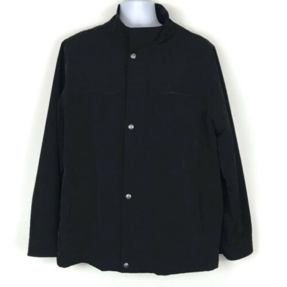 Perry Ellis Mens Jacket Size XL Black Long Sleeve